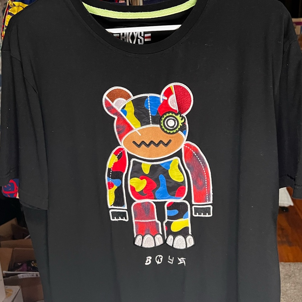 In good shape mens teddy bear shirt